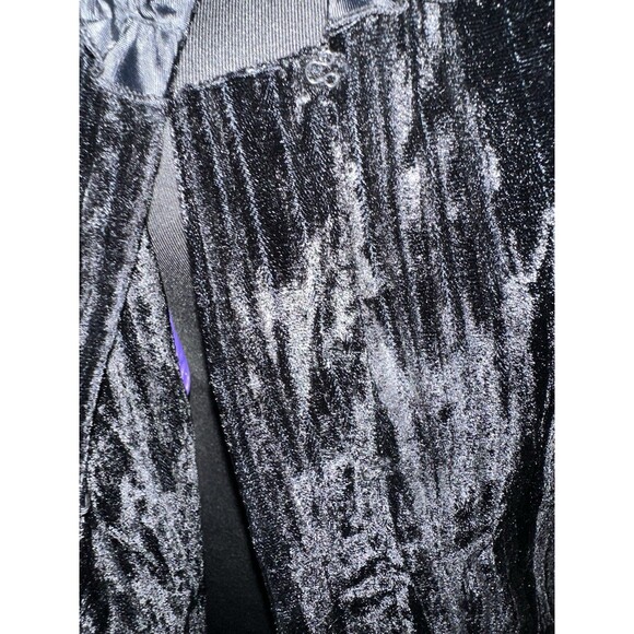 VTG Clues Collection Black Velvet Edwardian Victorian Ruffle Cropped Jacket Sz 6 - Picture 9 of 12